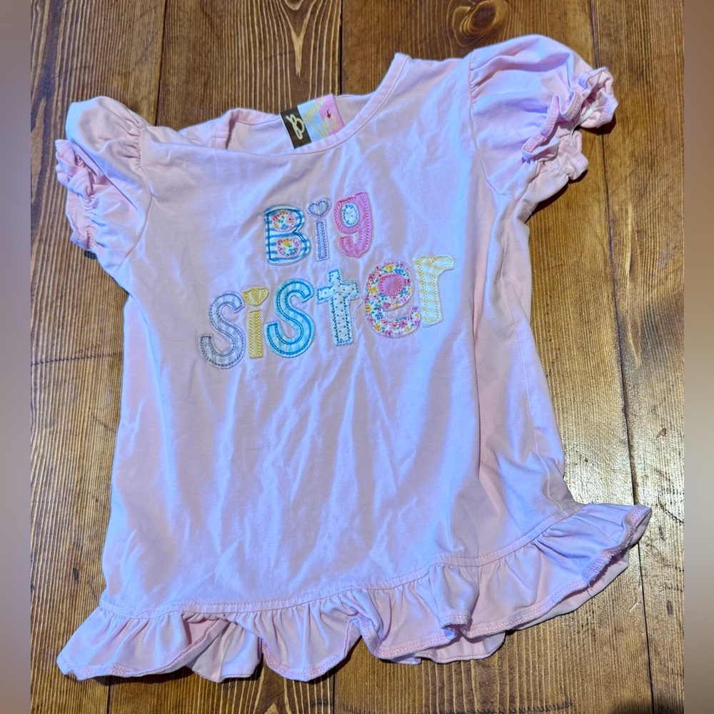 Pink Banana Split Big Sister Top Size 4t